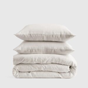 QUINCE European Linen Duvet Cover Set Full/Queen Sand 6741